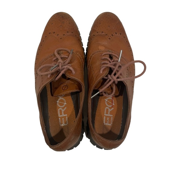 Cole Haan Zerogrand Wingtip Oxford Dress Shoe Sz 9.5 British Tan Java Brown - Picture 6 of 11